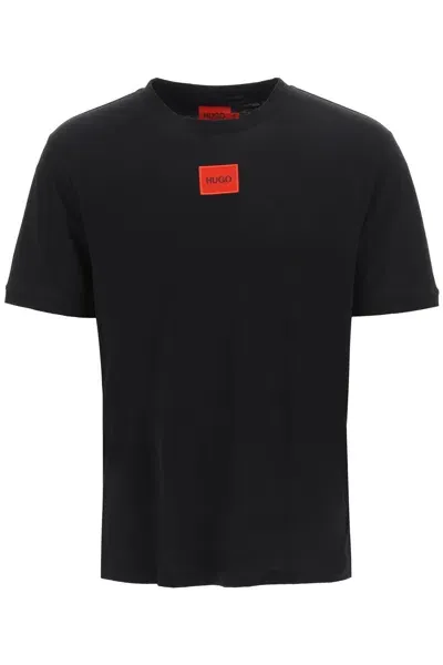 Hugo Diragolino Logo T Shirt In Black