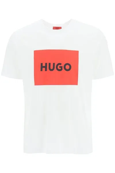 Hugo Dulive T Shirt With Logo Box In Black