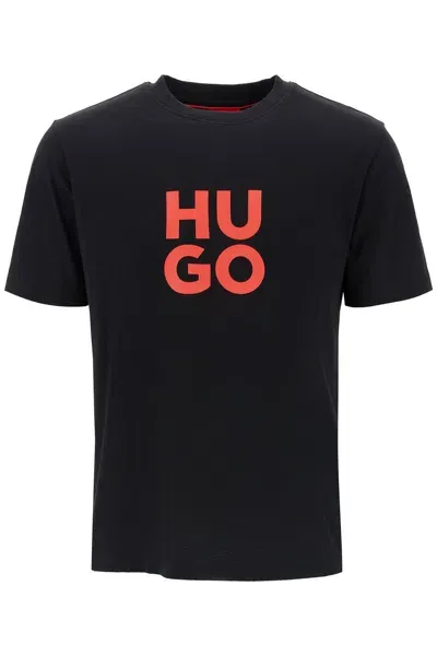 Hugo T-shirt With Logo Print In Schwarz