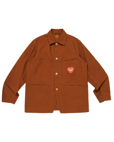 Human Made Kids' Duck Coverall Jacket In Brown