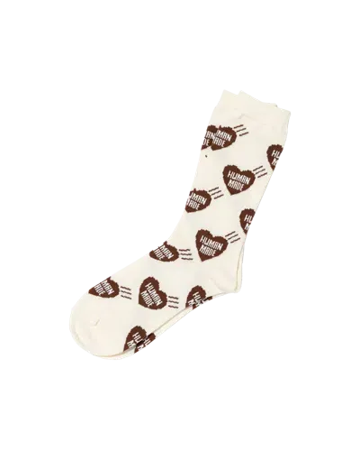 Human Made Kids' Heart Socks In Brown