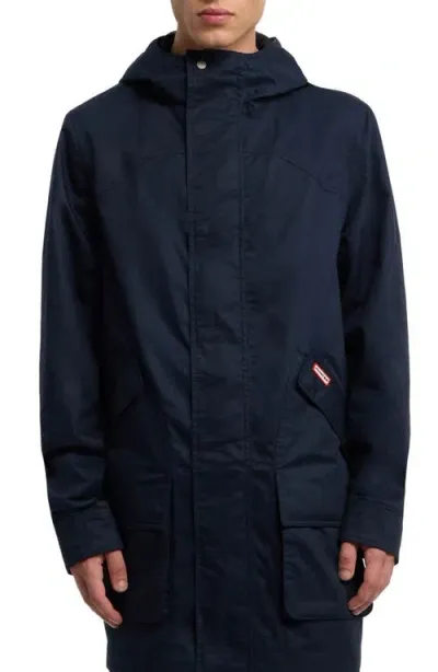 Hunter Downing Hooded Rain Jacket In Night Sky