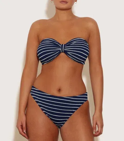 Hunza G Jean Crinkled Bikini In Navy/white