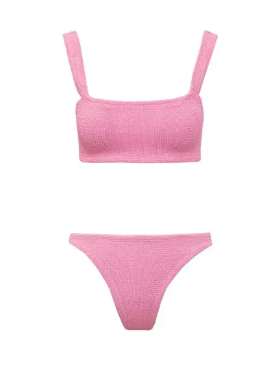 Hunza G Xandra Crinkle Bikini In Pink