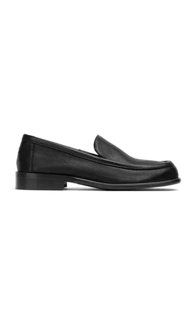 Hvoya Bowie Suede Loafers In Black