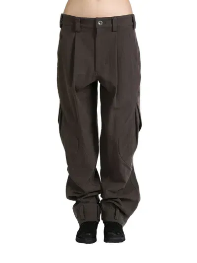 Hyein Seo Pleated Trousers In Brown