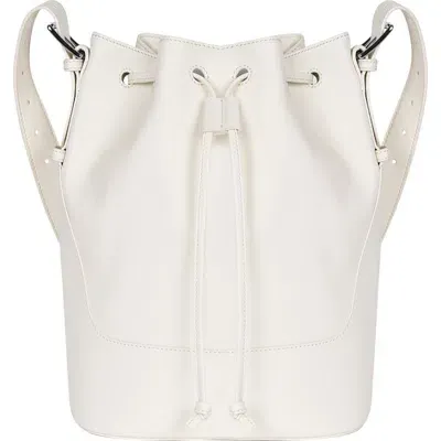 Hyer Goods Luxe Cinch Bucket Bag In Cream