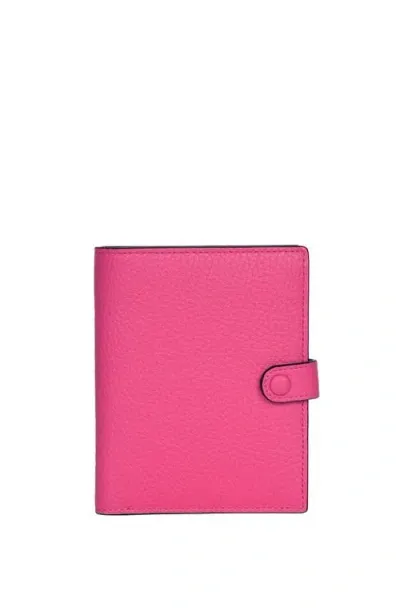 Hyer Goods Upcycled Leather Passport Wallet In Pink