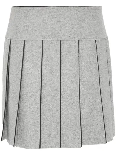 Iceberg Mélange Pleated Skirt In Grey