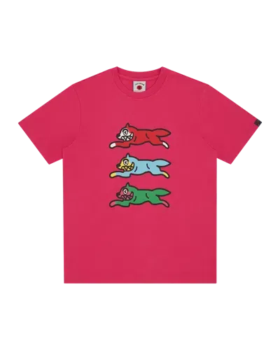 Icecream Europe Kids' Triple Running Dog Tee In Pink