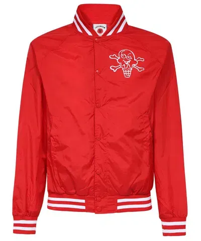 Icecream Nylon Bomber Jacket In Red