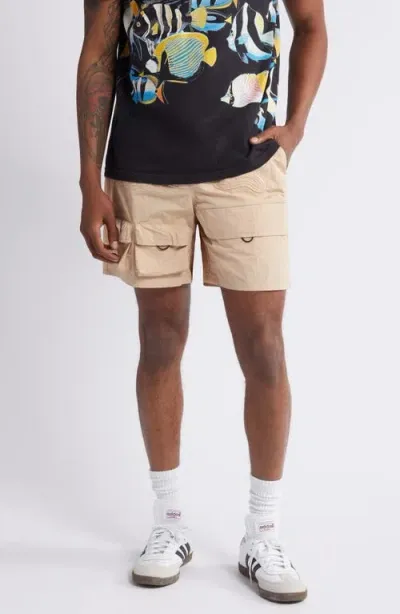 Icecream Pine Nylon Cargo Shorts In Candied Ginger