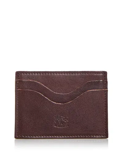 Il Bisonte Salina Leather Card Case In Caffe