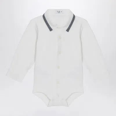 Il Gufo Babies' Milk-white Cotton Shirt Bodysuit