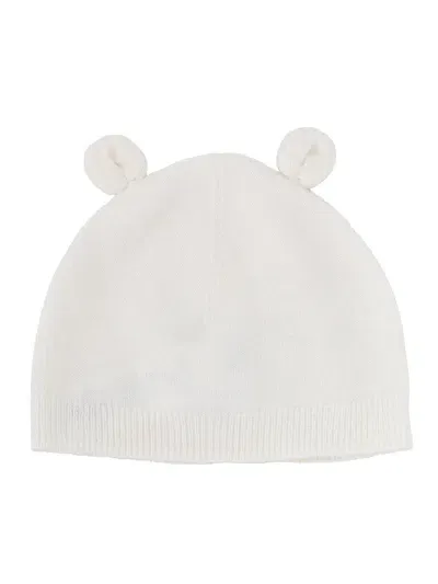 Il Gufo Tricot Beanie In White