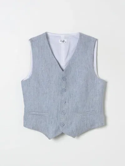 Il Gufo Waistcoat  Kids Color Gnawed Blue