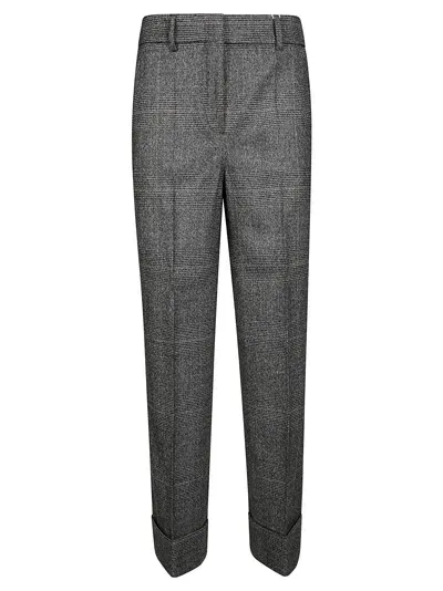 Incotex Pantalone Risvolto Tweed In Gray