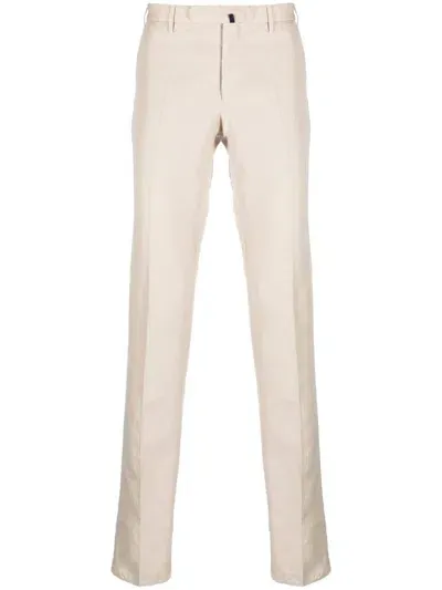 Incotex Straight-leg Linen-cotton Trousers In Nude