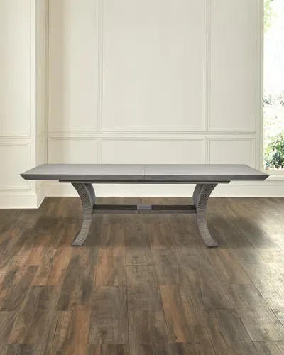 Interlude Home Deefield Dining Table With Leaf In Washed Taupe