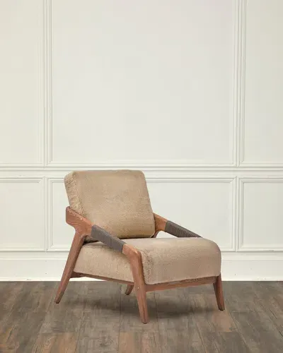 Interlude Home Dexter Lounge Chair In Fawn, Autumn Brown