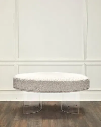 Interlude Home Nova Grand Ottoman In Off White