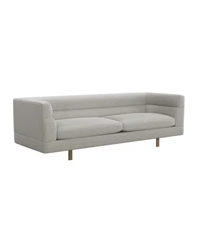 Interlude Home Ornette Sofa 91" In Faux Linen Gray