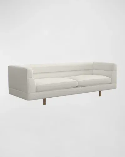 Interlude Home Ornette Sofa 91" In Shearling / Cream