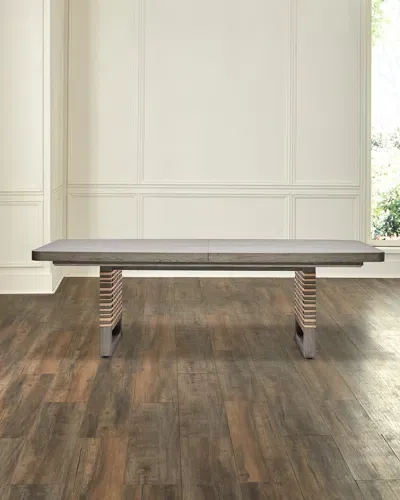 Interlude Home Osprey Dining Table With Leaf In Grey Ceruse