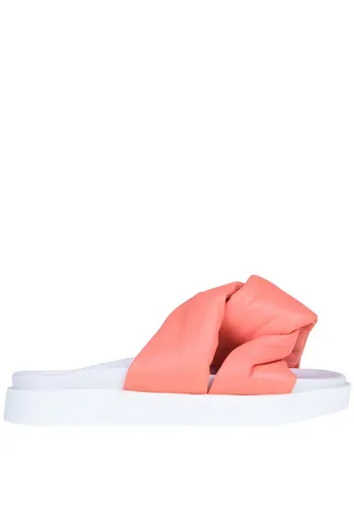 Inuikii Padded Nappa Slides In Coral