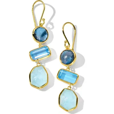 Ippolita Rock Candy Stone Drop Earrings In Blue/gold