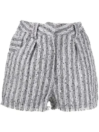 Iro Honza Striped Shorts In Black