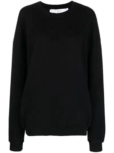 Iro Solene Intarsia Knit-logo Sweatshirt In Schwarz