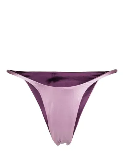 Isa Boulder Purple Forward Satin Bikini Briefs