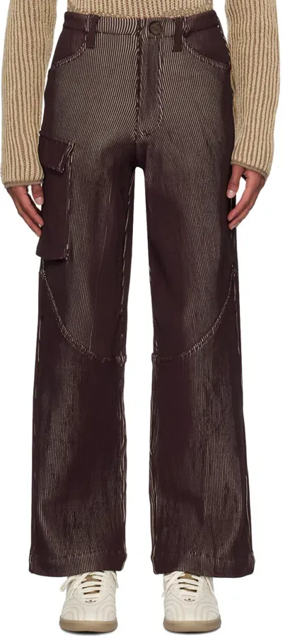 Isa Boulder Ssense Exclusive Burgundy Blaze Cargo Pants In Magenta