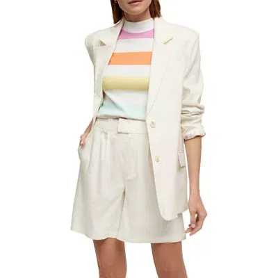 Isaac Mizrahi New York Oversize Blazer In Dogwood White