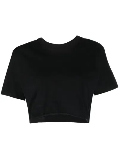 Isaac Sellam Experience Cropped Short-sleeved T-shirt In Schwarz