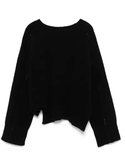 Isabel Benenato Crew Neck Sweater In Black