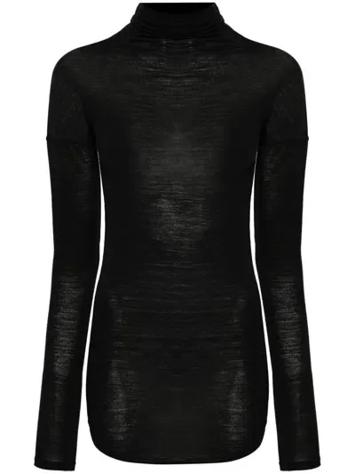 Isabel Benenato Jersey Top In Black