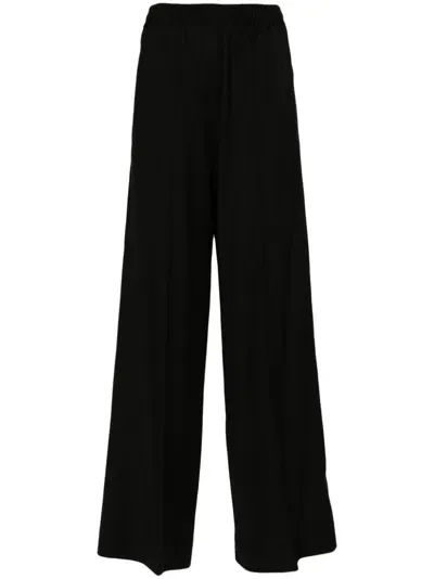 Isabel Benenato Raised-seam Trousers In Black