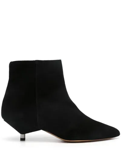 Isabel Marant 45mm Suede Ankle Boots In Black