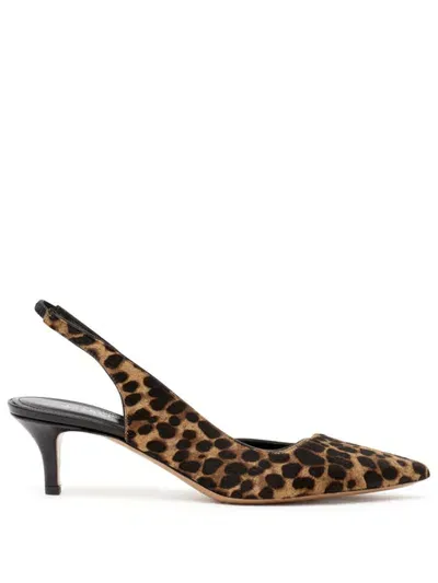 Isabel Marant Piery Leopard-print Calf Hair Slingback Pumps In Brown