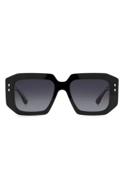 Isabel Marant Gradient Acetate Square Sunglasses In Black