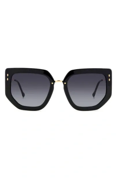 Isabel Marant Gradient Mixed-media Butterfly Sunglasses In Black