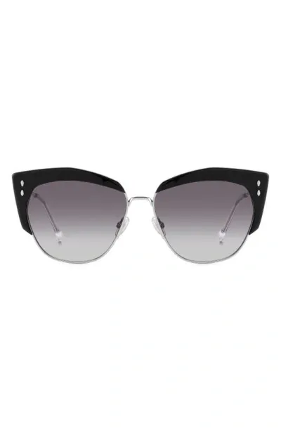 Isabel Marant 58mm Gradient Cat Eye Sunglasses In Black Grey Gradient