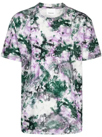 Isabel Marant Abstract-print Cotton T-shirt In Multicolour