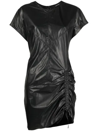 Isabel Marant Adelissa Leather Dress In Black