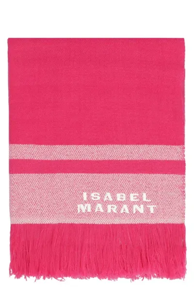 Isabel Marant Anika Wool And Cashemre Scarf In Fuchsia