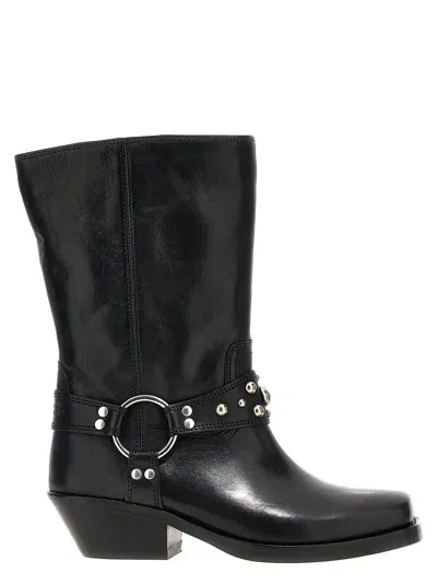 Isabel Marant Antya Leather Boots In Black