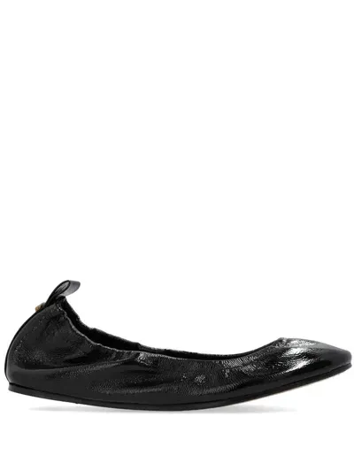 Isabel Marant Belna Leather Ballerina Shoes In Black