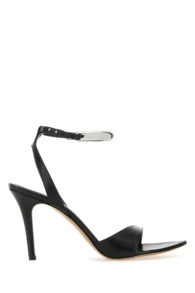 Isabel Marant 80mm Leather Sandals In Black